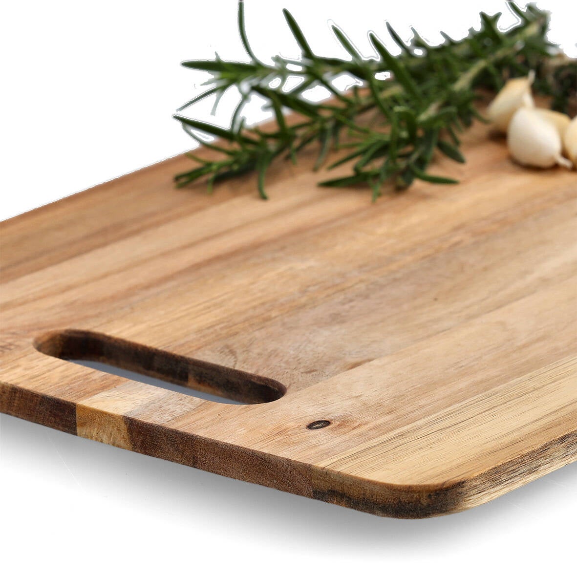 Planche à Découper En Bois D'acacia FSC - Dimensions 28x19x1,5 Cm - Avec Trou De Suspension - Huilée Naturellement