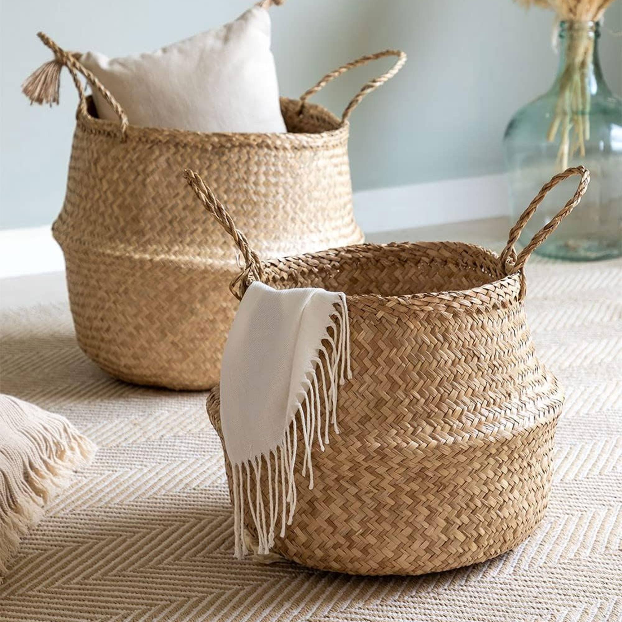 Panier pliant en cannage naturel 43,5x29 cm - 4