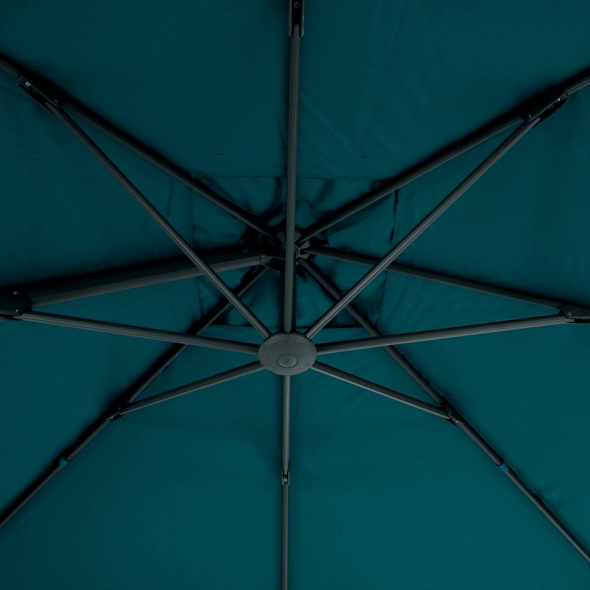 Parasol déporté rectangulaire inclinable Éléa Bleu canard - Hespéride - 8