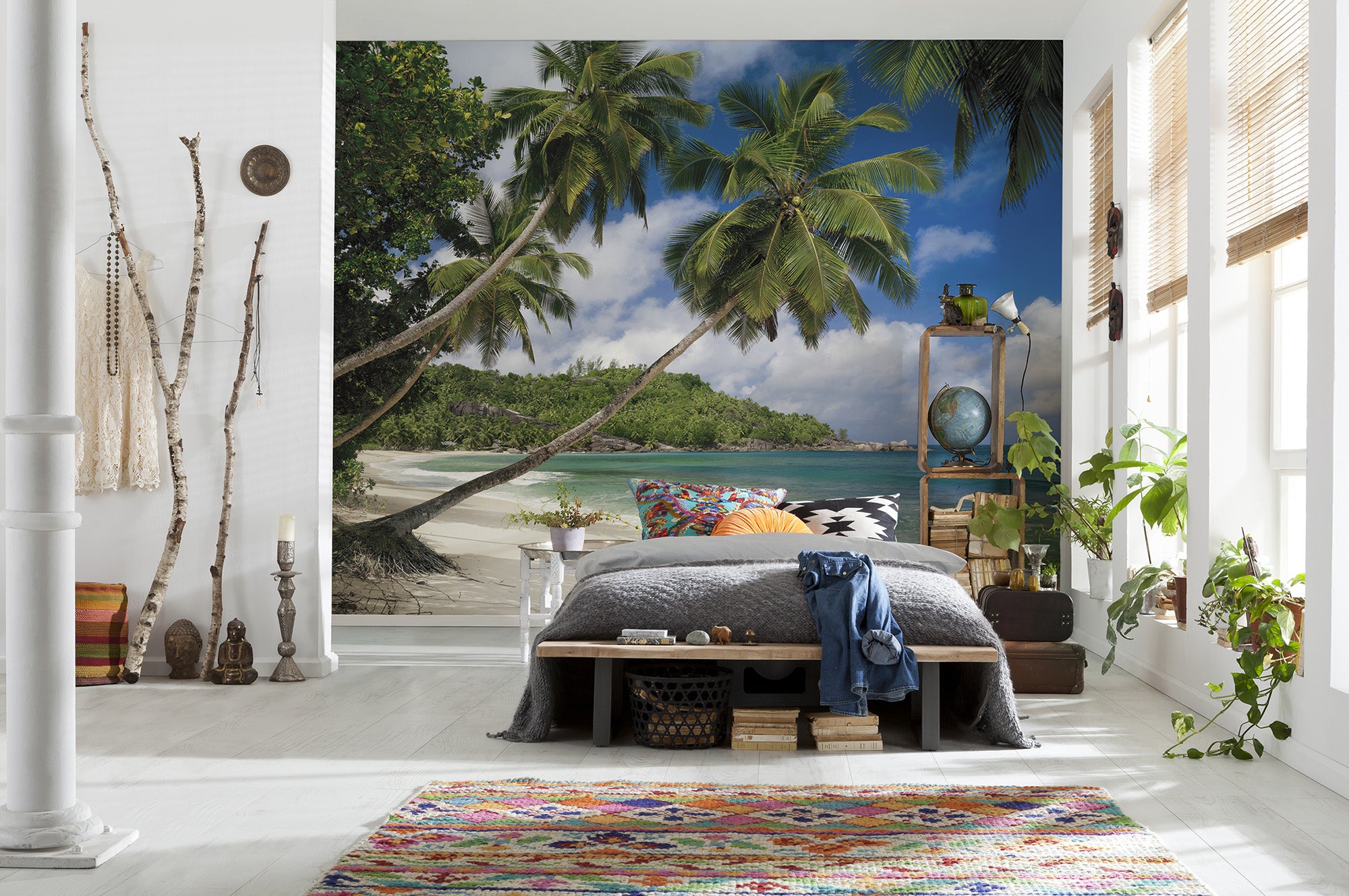 Fototapeta plaża zielonymIniebieskim - 368 x 254 cm - SANDERS &amp; SANDERS