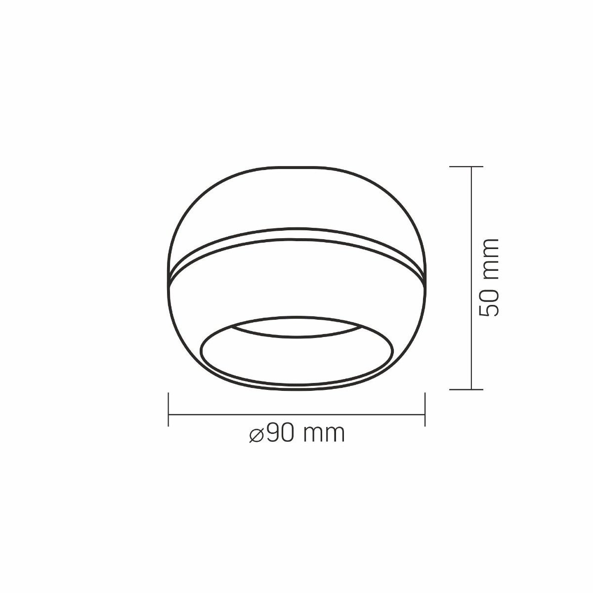 Oprawa sufitowa wpuszczana Spotlight czarna 1xGX53x30W okrągła IP20 wym: 5 x 9 x 9 cm aluminium Videx - 4