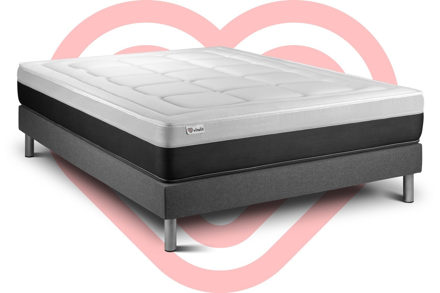 Matelas Mémoire De Forme VITALMEMO ONE 140x190 Cm - Ferme, 24 Cm épais - Livré Avec Sommier à Lattes - 2