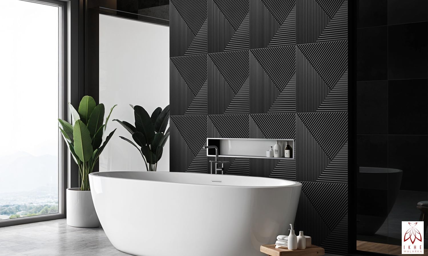 Panneaux Muraux 3D en PVC 50x50 cm – Lot de 12, 3 m² – Revêtement Décoratif pour Murs et Plafonds – Effet Relief Moderne D168 - 3