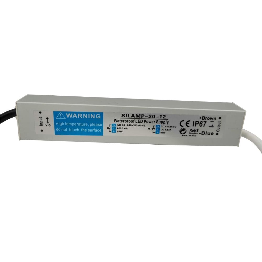 Transformateur 220V 12V IP67 20W DC 1.67A - SILAMP - 2