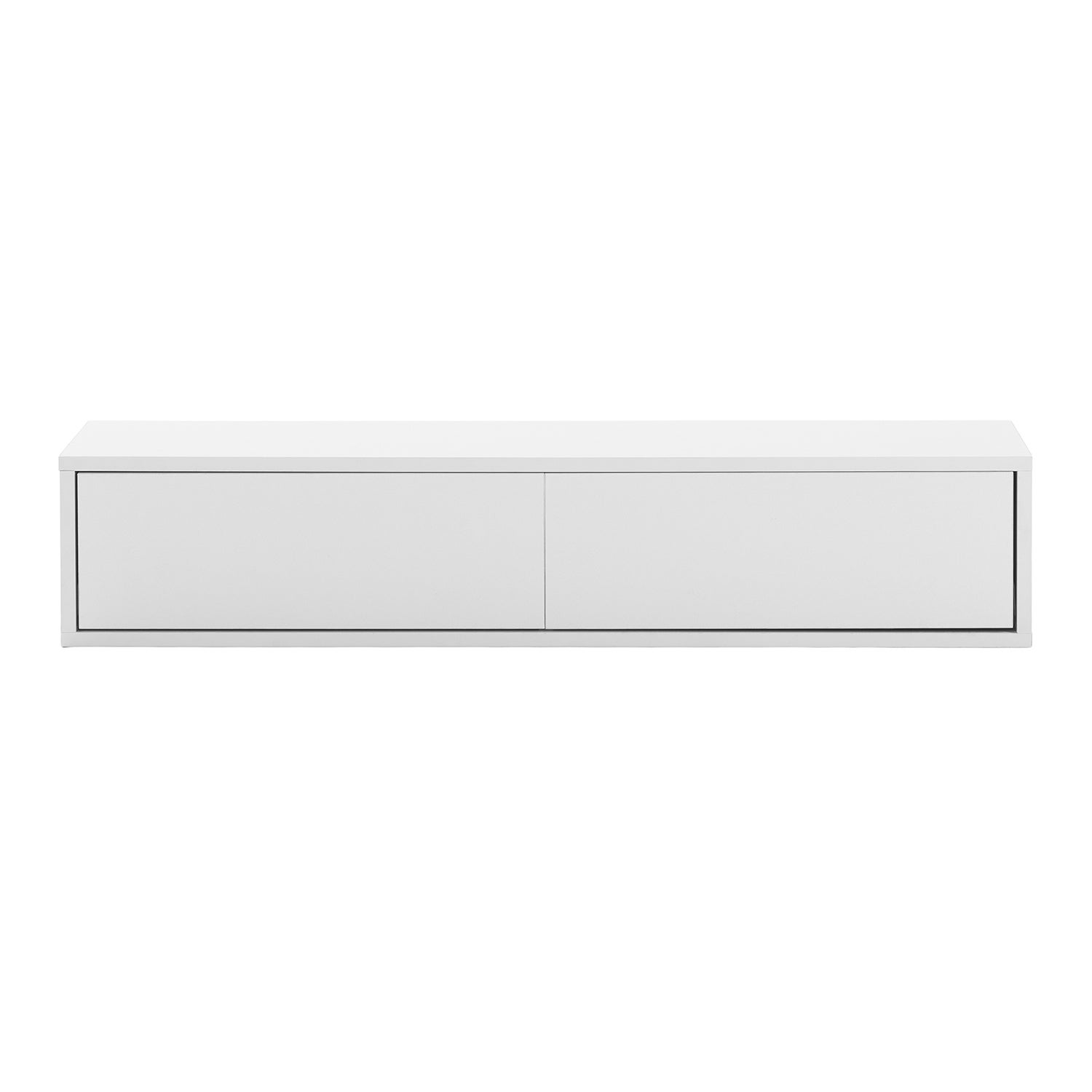 Table console flottante Auri 2 tiroirs couleur Blanc - 4