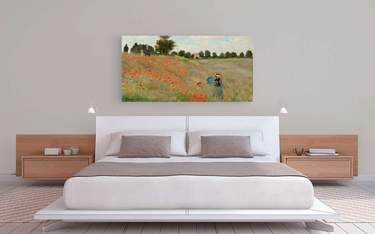 Peinture, impression sur toile - Claude Monet, Coquelicots (détail) - 100x50 cm - 2