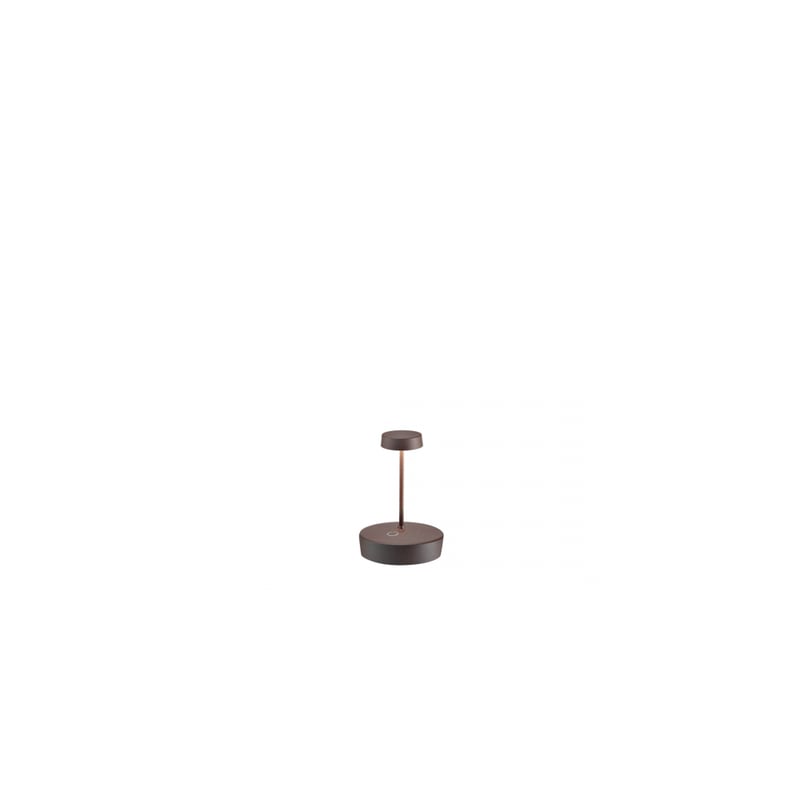 Фото - Настільна лампа Zafferano Lampa stołowa LED Swap mini pro Corten z możliwością ładowania i ściemniania - 2200-2700-3000K 2W Aluminium IP65
