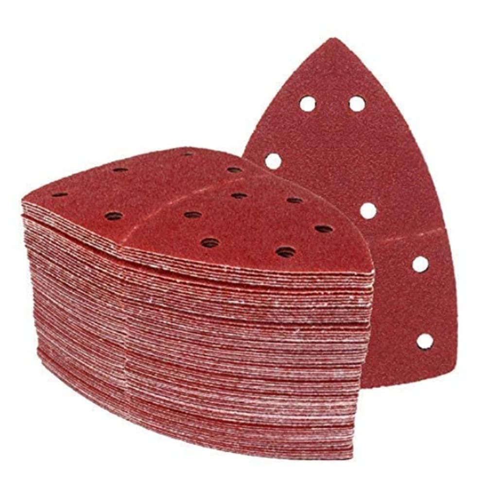 60pcs Papier De Verre Pour Ponceuse Mouse - Papier A Poncer 105x152 Mm Papier Abrasif Poncage 11 Trous Crochets Et Boucles Grain 40 60 80 120 180 240 Pour Bois Ponceuse Vibrante Multifonction 91651110