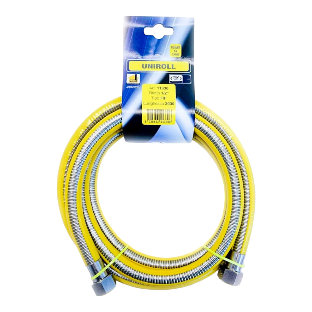 Tuyau Gaz Butane, LERANXIN Tuyau Gaz En Acier Inoxydable 304, 50 Cm Tuyau Gaz De Ville Pour