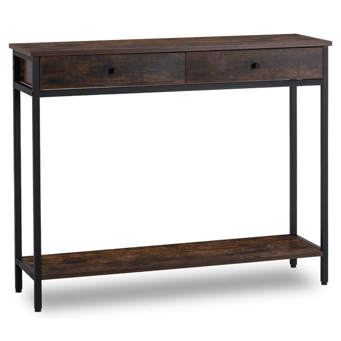 Konsolka Do Przedpokoju z Szufladą Industrialna Dąb Rustykalny EVERLY