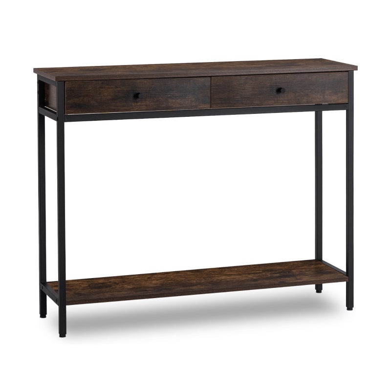 Konsolka Do Przedpokoju z Szufladą Industrialna Dąb Rustykalny EVERLY