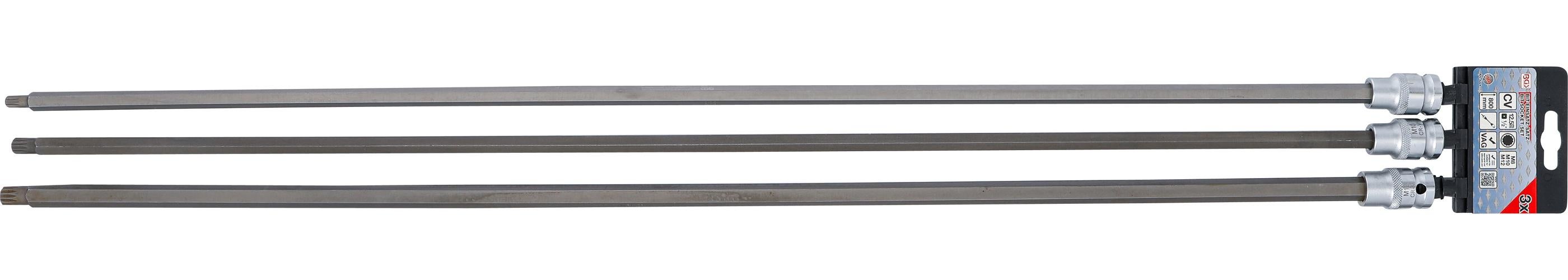 Jeu de douilles à embouts | longueur 800 mm | 12,5 mm (1/2