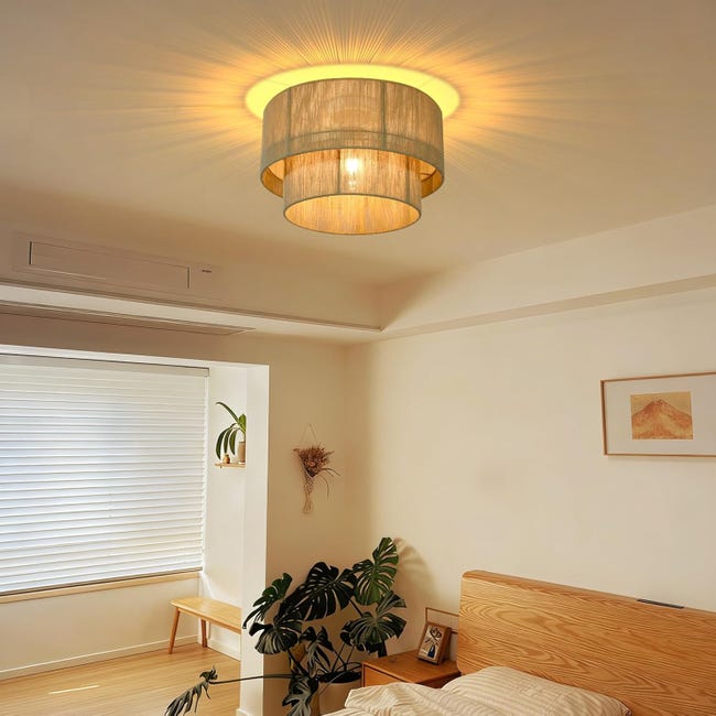 Mengjay - Lampadario da soffitto con design geometrico in legno, E27, adatto per ristoranti, soggiorni, uffici, caffè a Mengjay - Lampadario da soffitto con design geometrico in legno, E27, adatto per ristoranti, soggiorni, uffici, caffè a