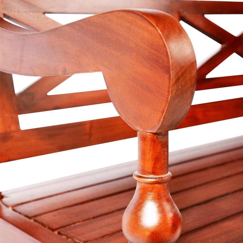 Panca Batavia 123 x 50 x 81 cm legno massello di mogano testa di moro 02_0010923 - 5