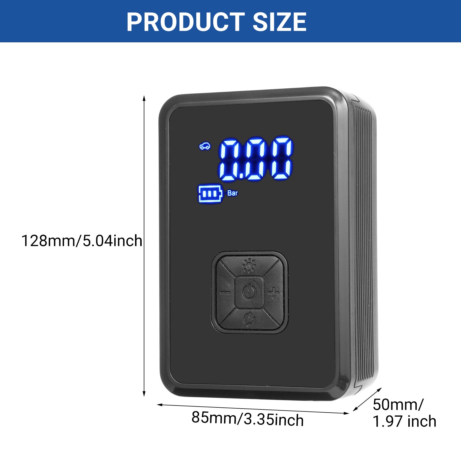 Gonfiatore portatile per pneumatici da 150 psi, gonfiatore rapido, adatto per pneumatici di auto e biciclette, senza fili - 9