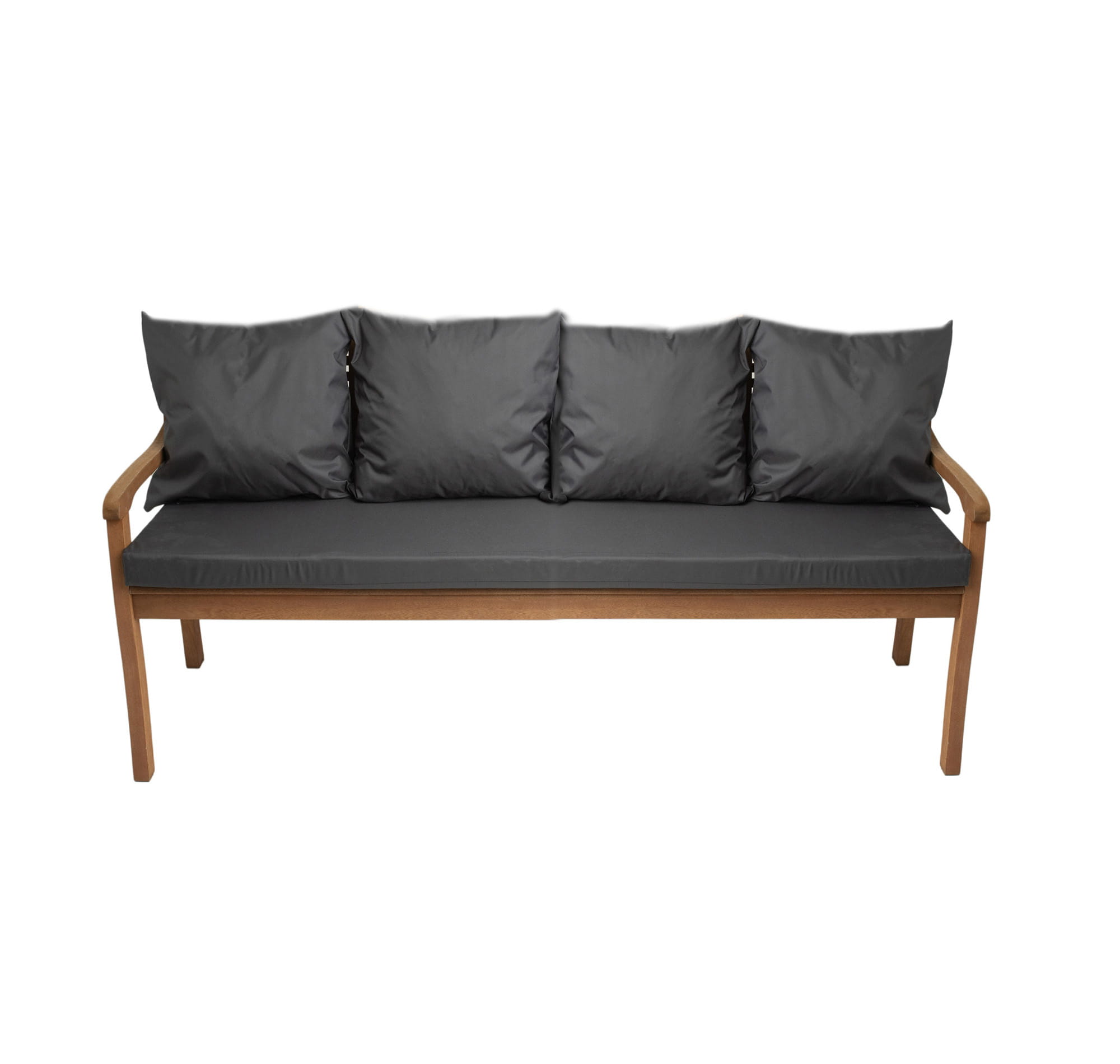 Cojín de banco 170x50/4x50x56cm, cojín de exterior, cojines para columpio de jardín de 3 plazas antracita, cojín de asiento, cojín de respaldo