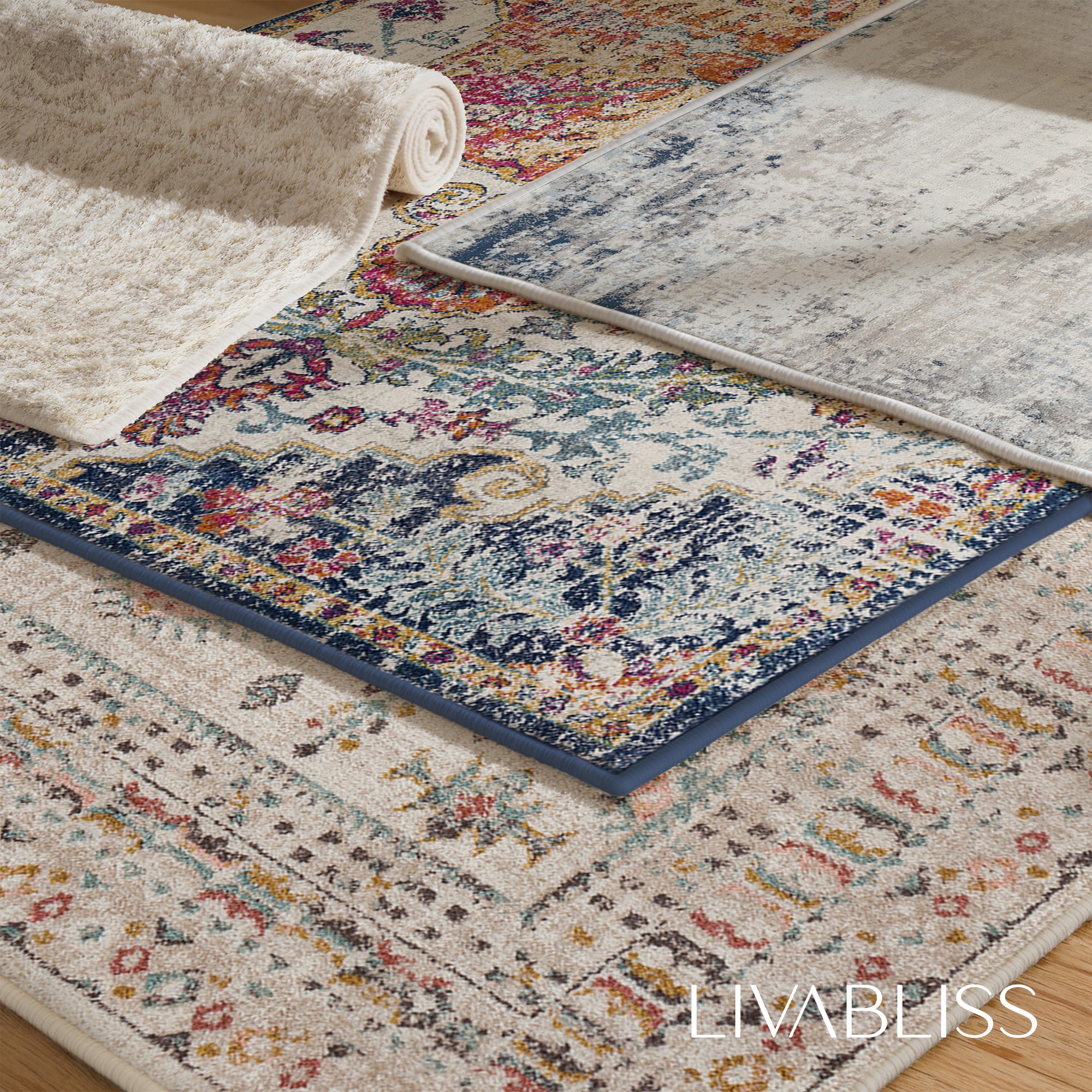 LIVABLISS Tappeto Astratto Moderno Bianco/Grigio 200x275 cm Natalia - 9