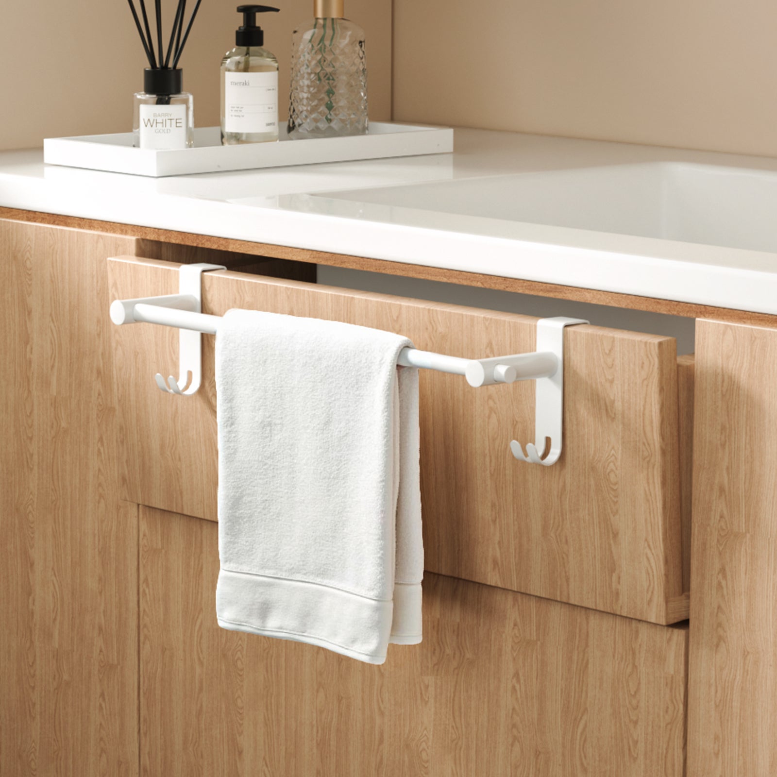 Sèche-serviettes électrique Avec Minuterie - Porte-serviettes Aluminium 100W - Montage Mural Ou Sur Pieds - IP24, Réglable 5-40°C - 7