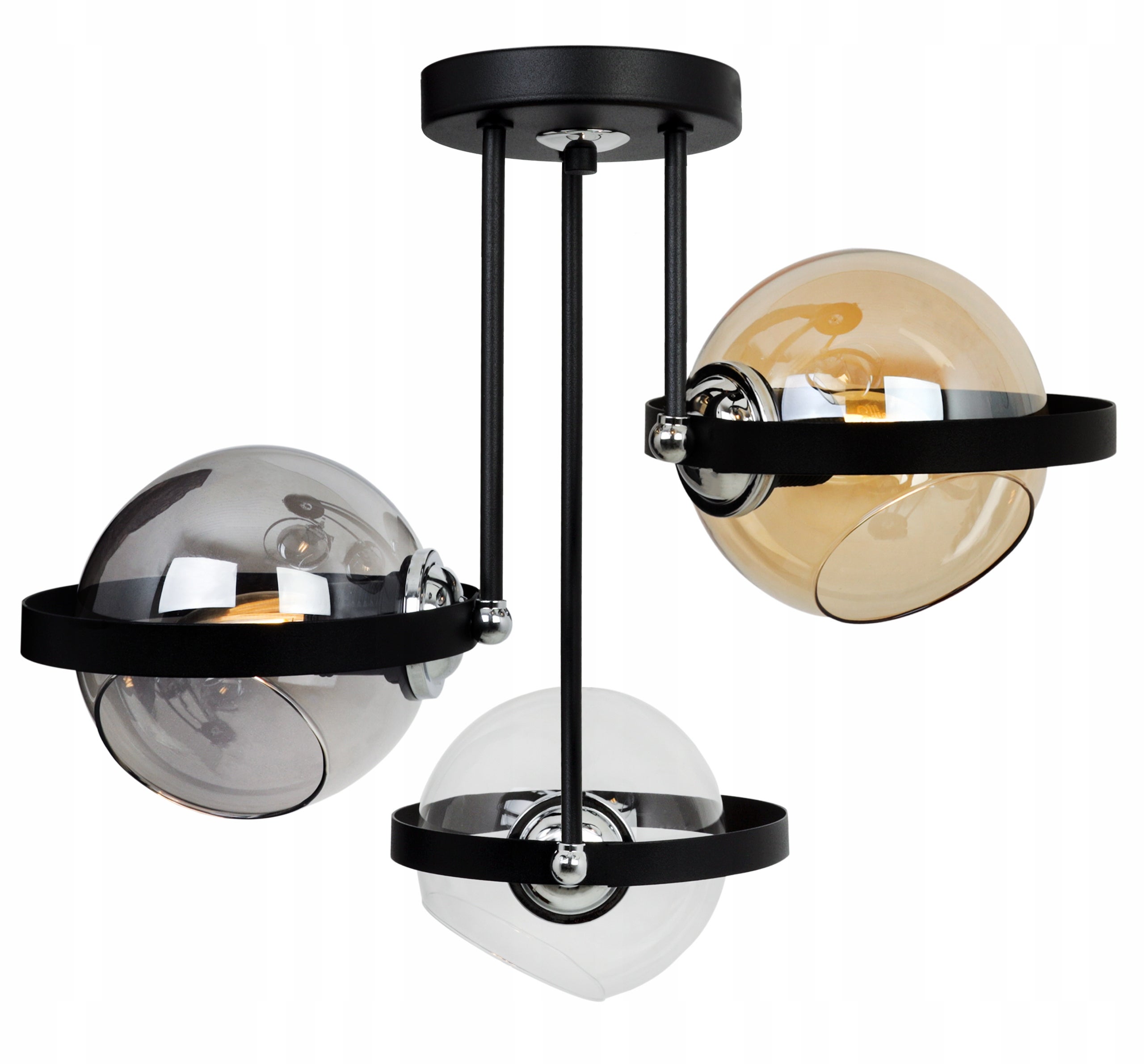 Lampa sufitowa wisząca Ring modern 3xE27 abażur kule wielokolorowe Light Home LH