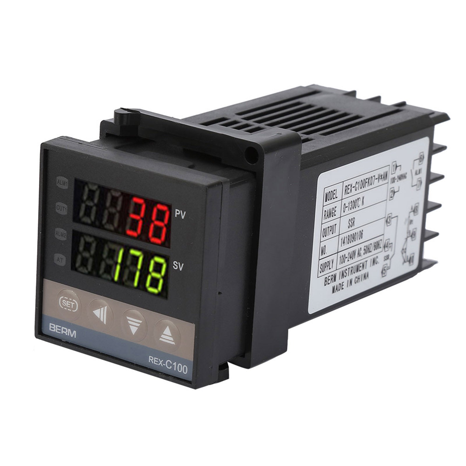 Kit Termostato Regolatore Digitale PID REX-C100 0-1300°C Con Termocoppia K E SSR 40A – Controllo Preciso Per Industria E Fai Da Te - 5