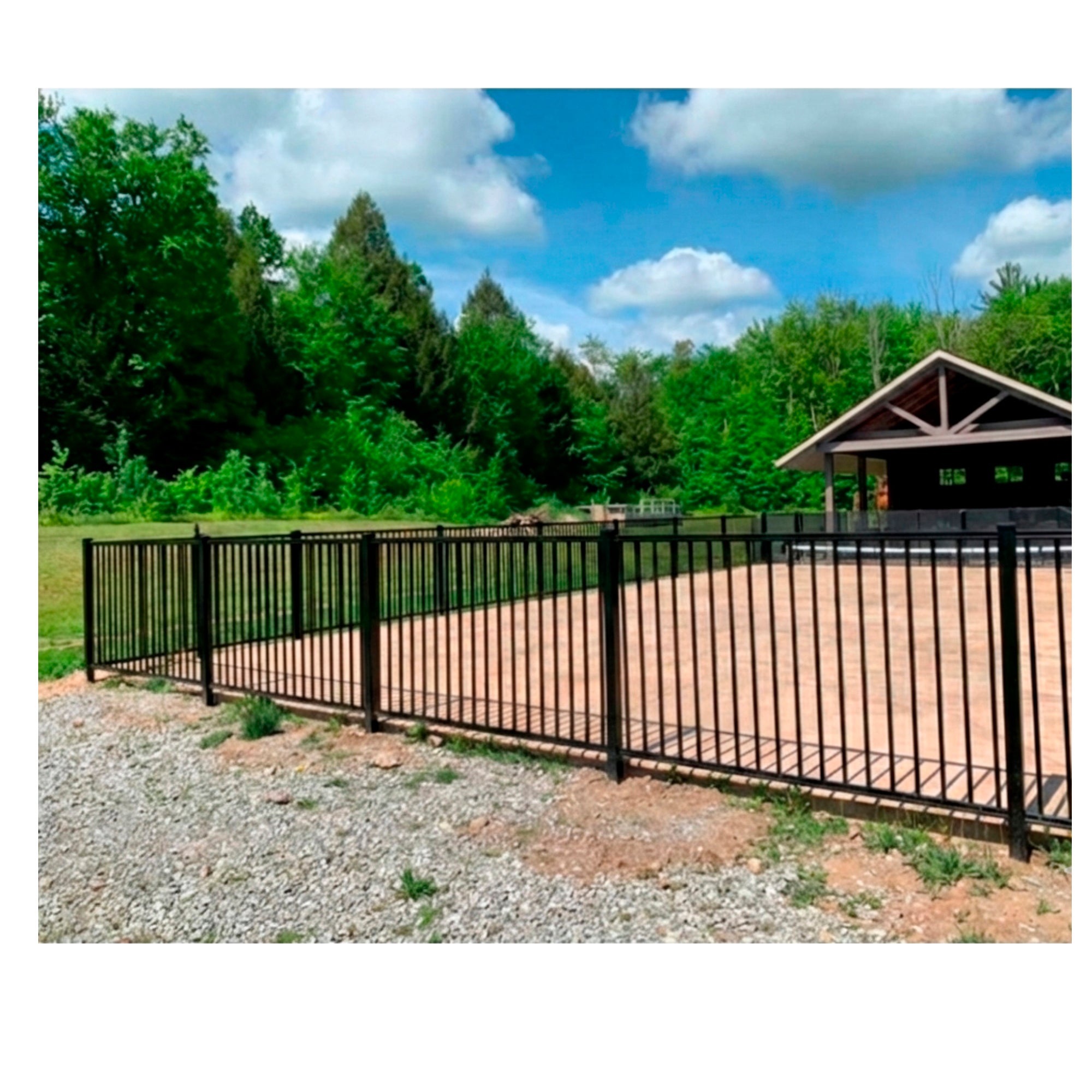 Clôture de jardin NOIR – 200 cm de largeur x 110 cm de hauteur - 5