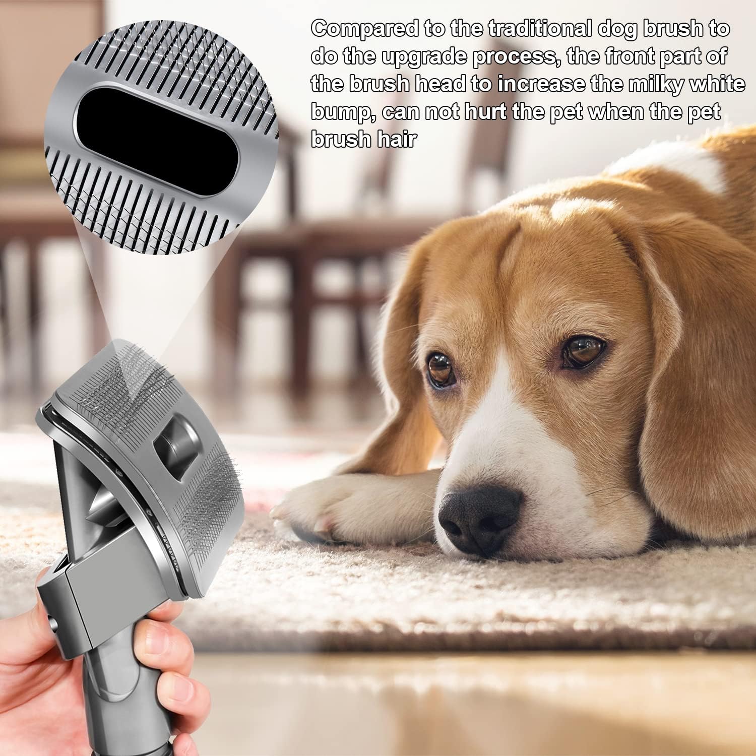 Brosse Aspirateur Chien pour Dyson, Brosse à Poils D'animaux, avec Extension Tuyau et Verrou de Gâchette, pour Dyson V7 V8 V10 V11 V12 V15 - 2