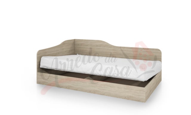 letto una piazza e mezza ad angolo per cameretta LI2009 190x120 rovere chiaro