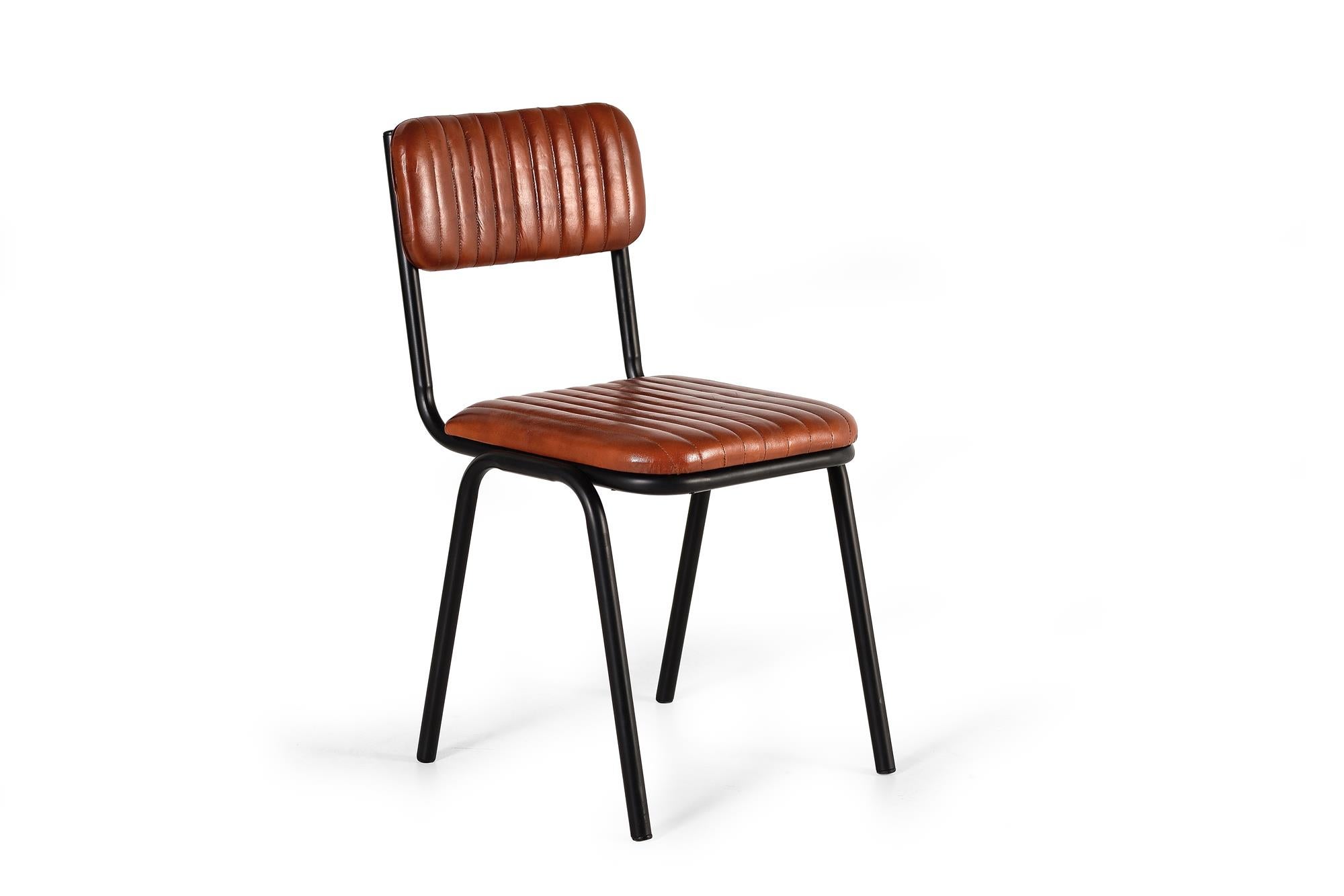 Partia 2 skórzanych krzeseł