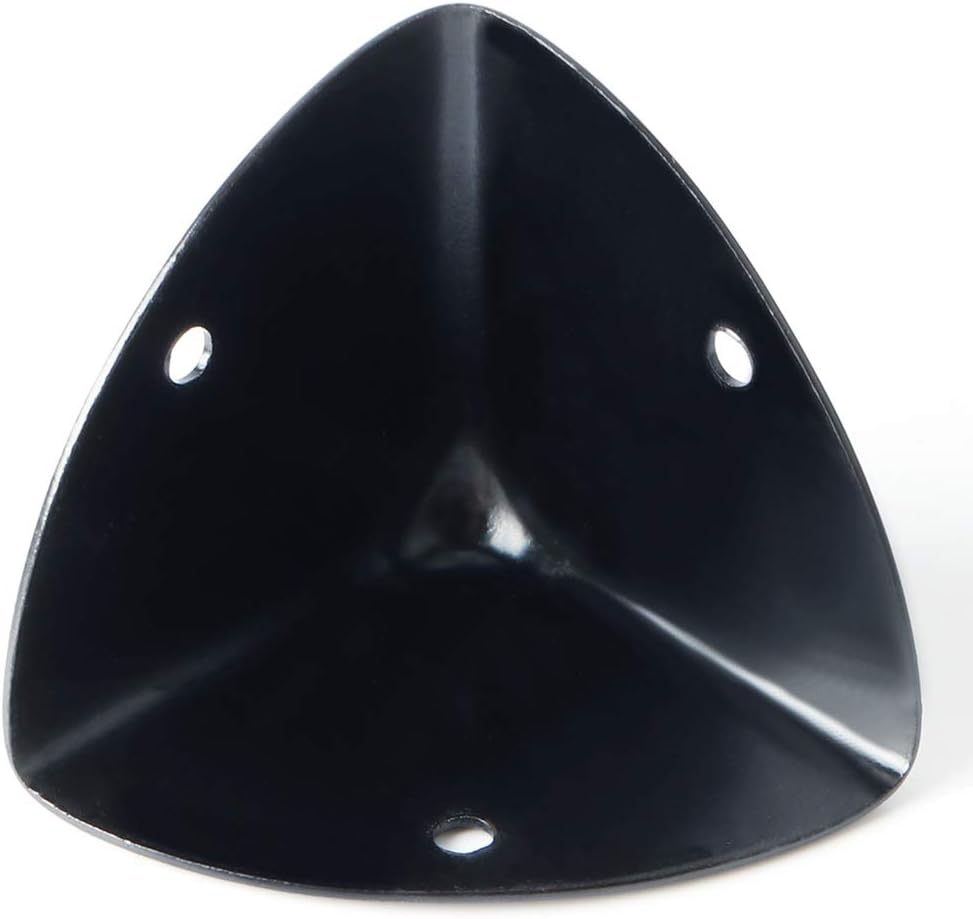 Protection Coin de Table Protection d'angle en Métal Antirouille Antichoc de Sécurité pour Tables et Meubles Pointus, 4Pcs, Noir Mat - 4
