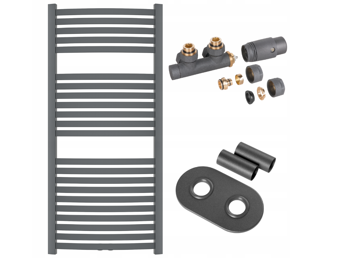 Grzejnik Łazienkowy Drabinka Kaloryfer do Łazienki 54x120 cm INVENA Grafit