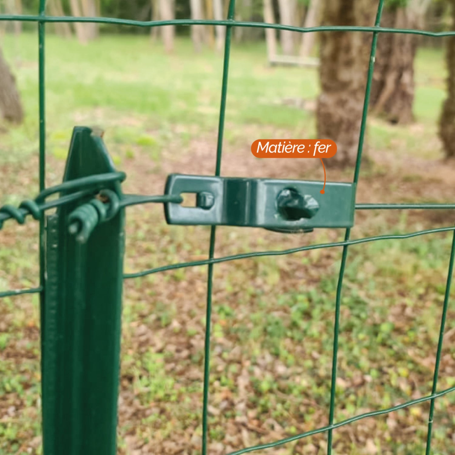 Lot de 5 tendeurs en acier galvanisé plastifié N°3 pour fil de grillage ou autre - Vert - Linxor - 2