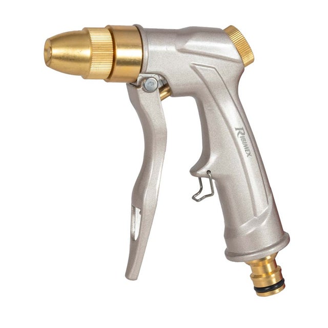 Pistolet arrosage métal laqué raccord rapide