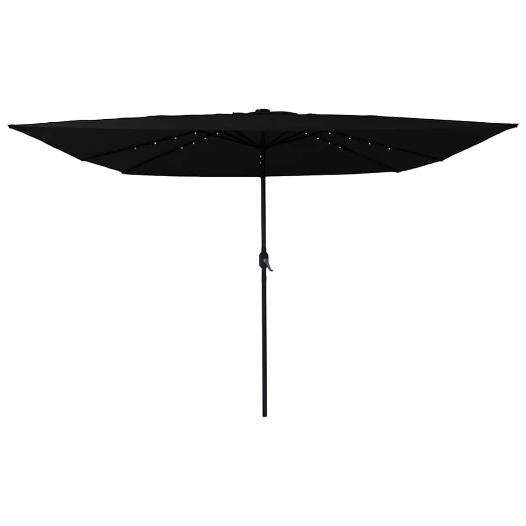 Parasol de jardin Noir 295 x 295 x 245 cm Polyester et Acier - 3
