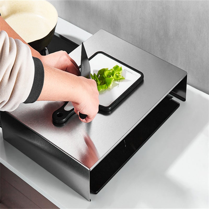 Plaque de couverture pour cuisinière à gaz, support pour plaque à induction, capacité de charge 40 kg, acier inoxydable, 30×50×9 cm - 5