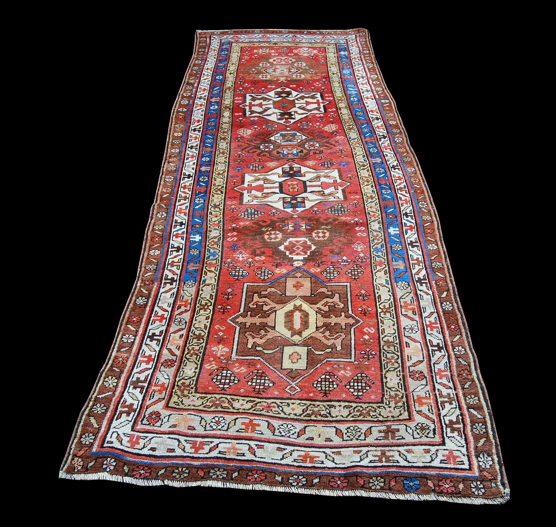 Oryginalny ręcznie tkany orientalny dywan o wymiarach 300x105 cm z certyfikatem autentyczności