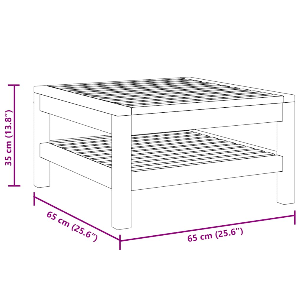 Table de jardin extensible carré en Bois Marron - 6