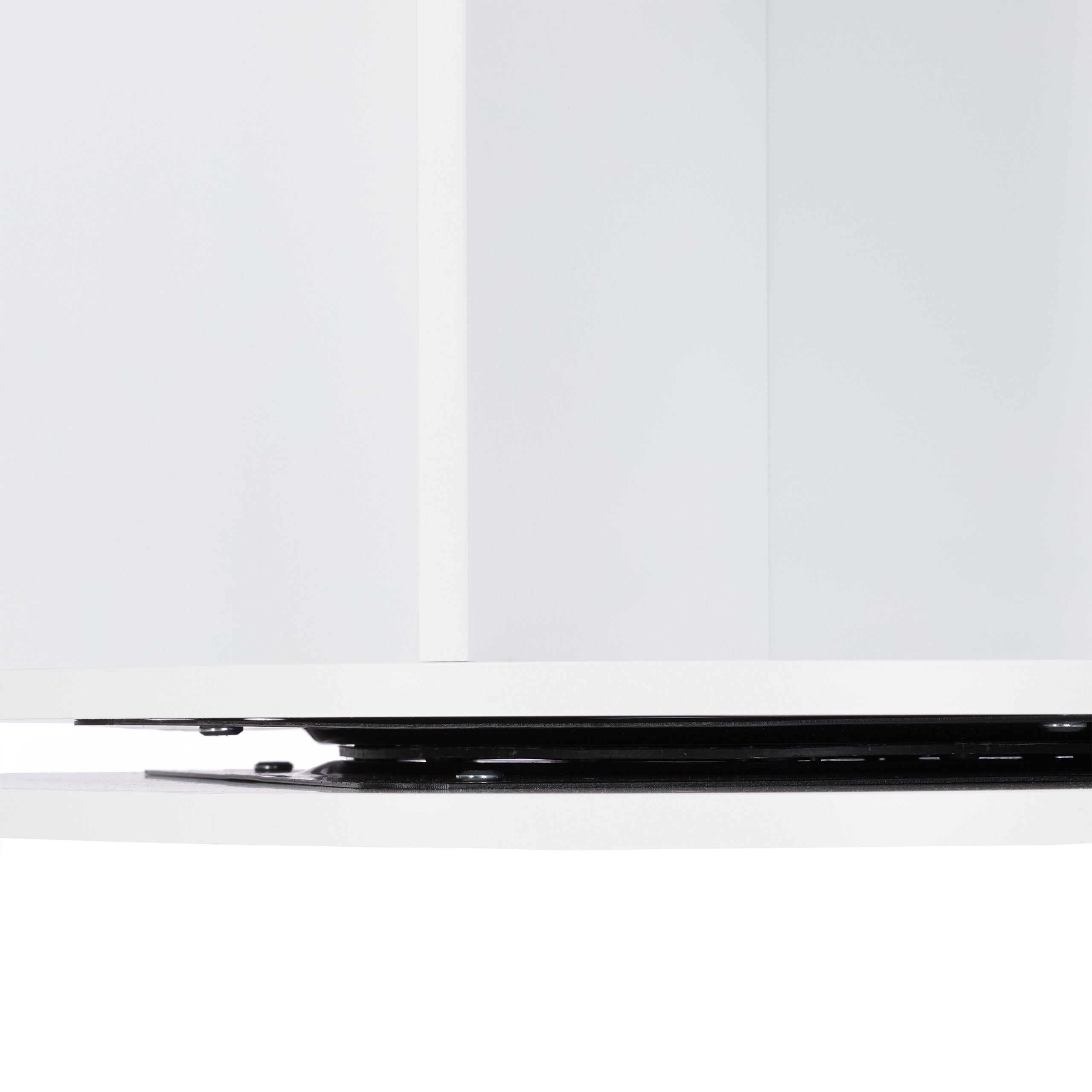 Estante giratória, prateleira rotativa, MDF, armazenamento de CD/DVD, 138 x 50 cm, branca, Relaxdays - 8