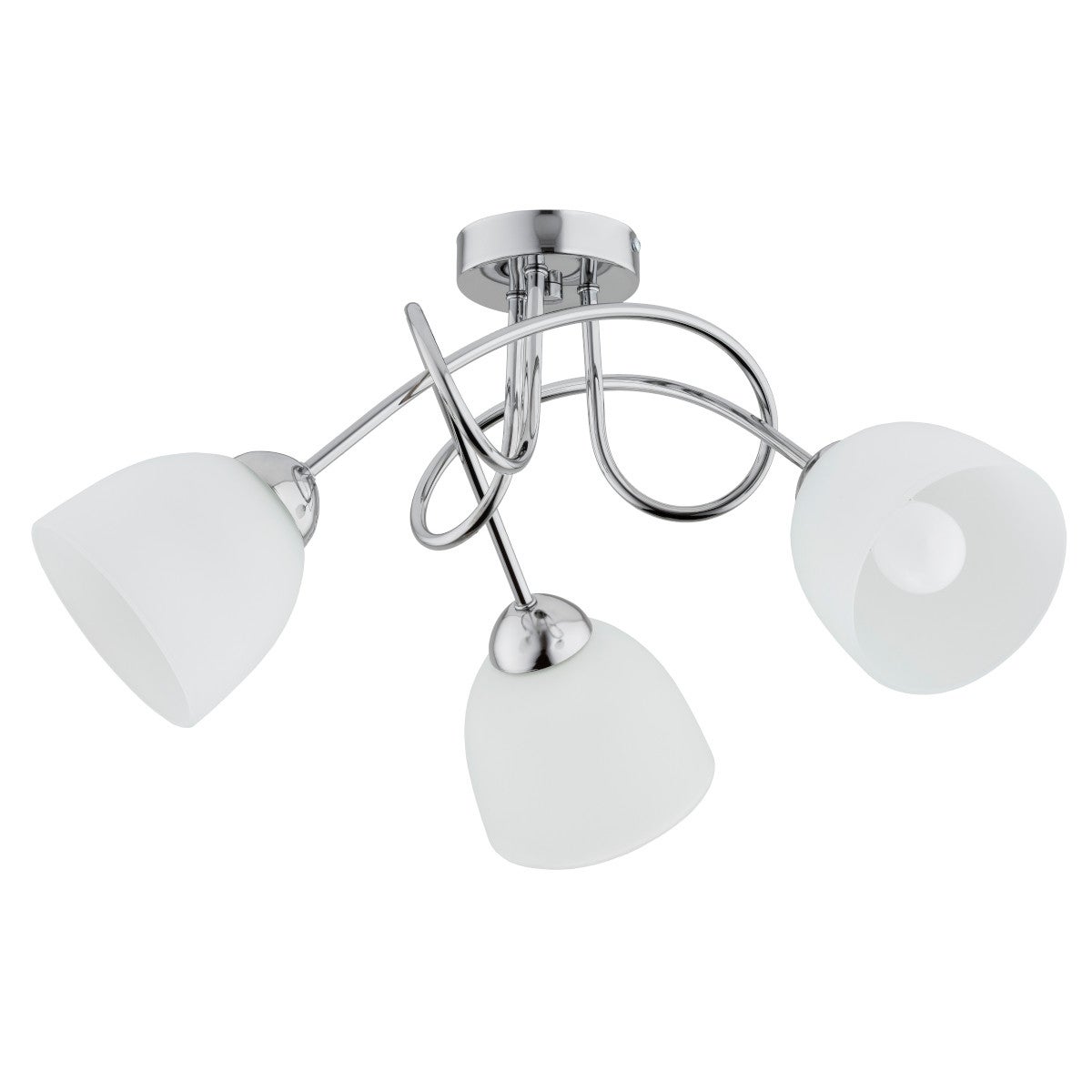 Lampa sufitowa wisząca Tectus chromowana biała 3xE27x15W wym: 27 x 52 x 52 cm metal Alfa