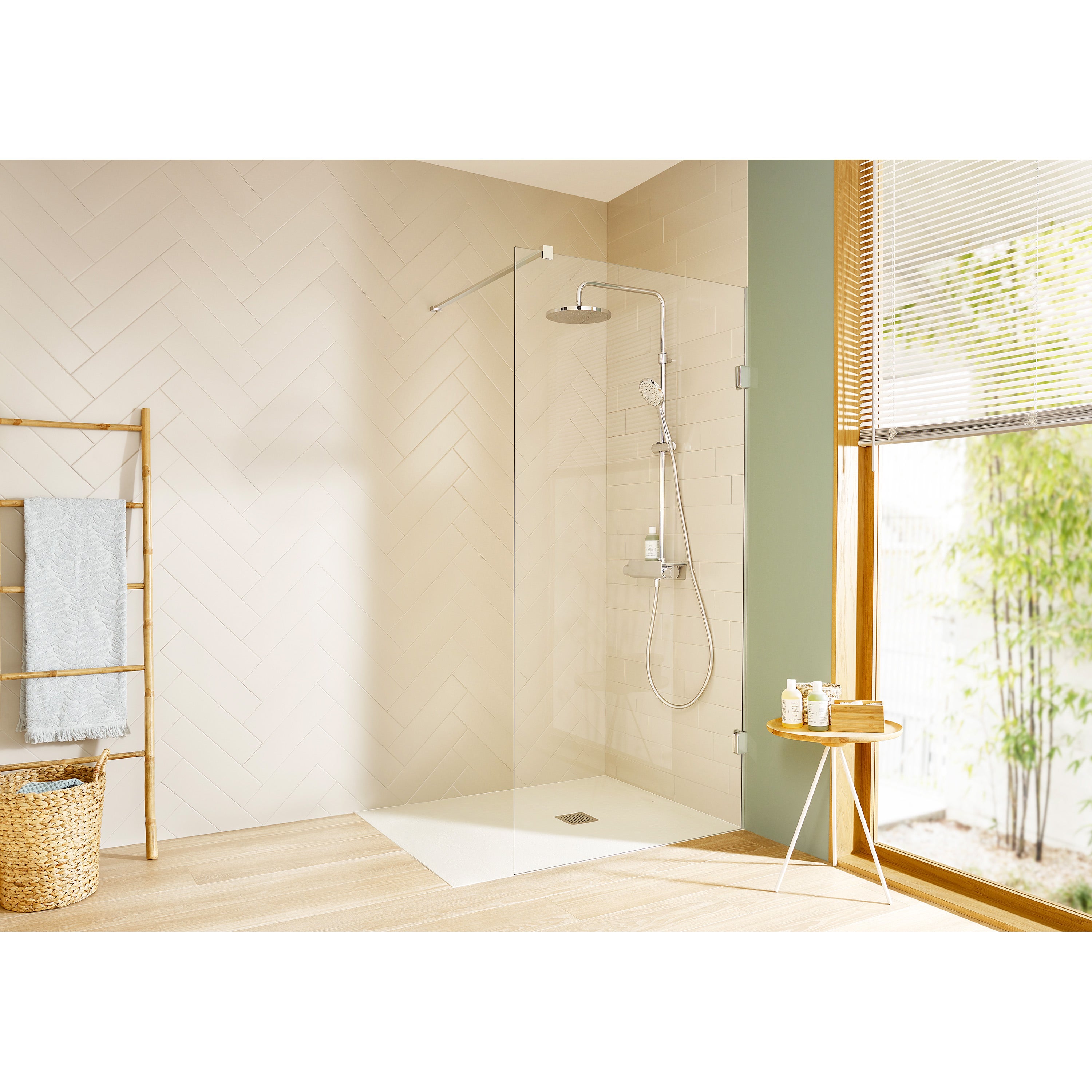 ROCA Receveur de douche POLO+ résine Stonex antidérapant et découpable - Avec grille - Blanc mat 120x70cm - 2