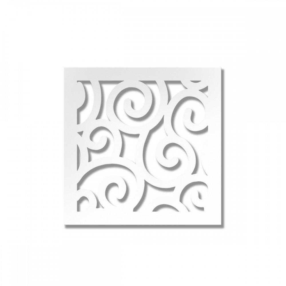 GHIRIGORI - Panel de PVC perforado - Sombrilla blanca 98x98 cm Espesor ...