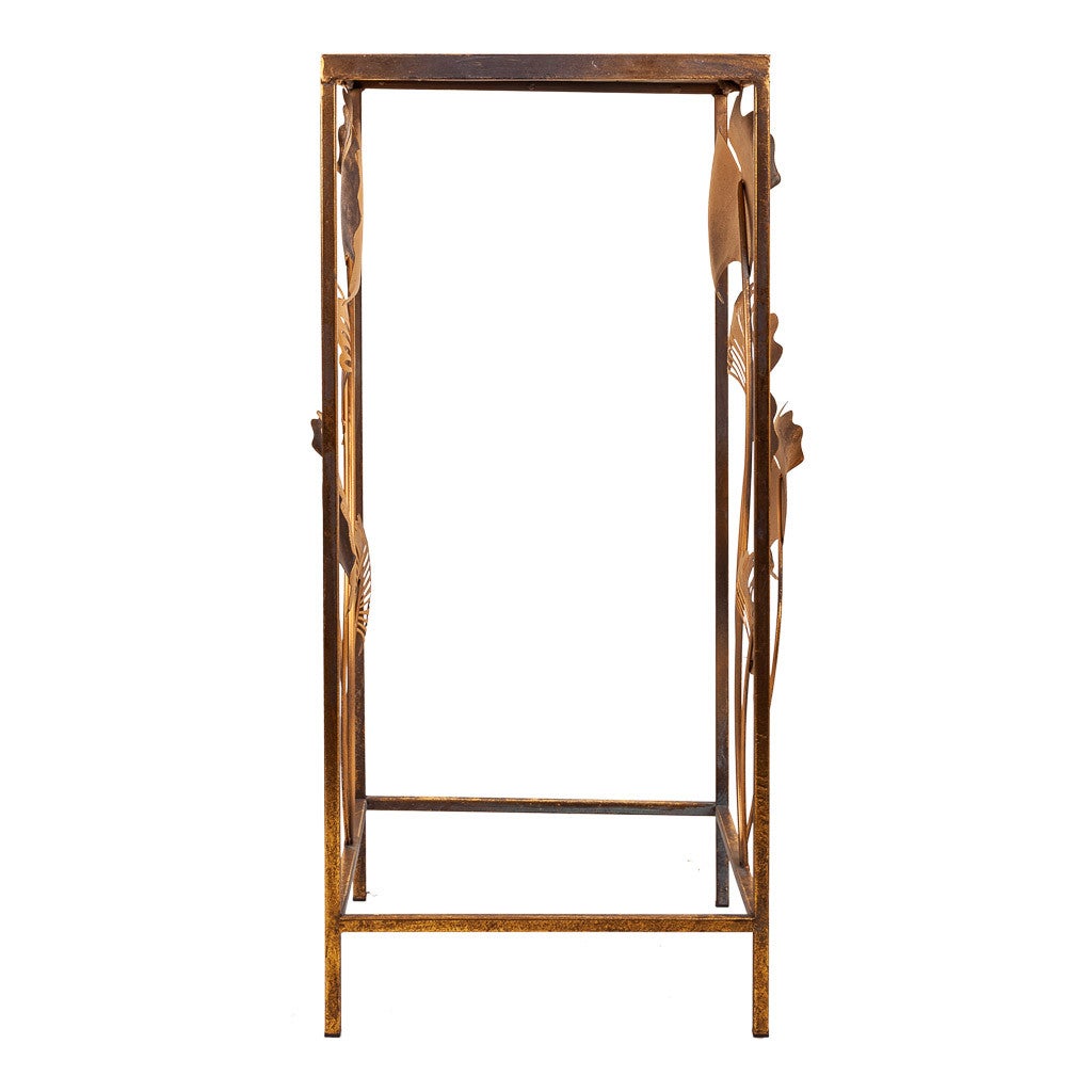 Table d'appoint en métal doré 35x33x76h - 4