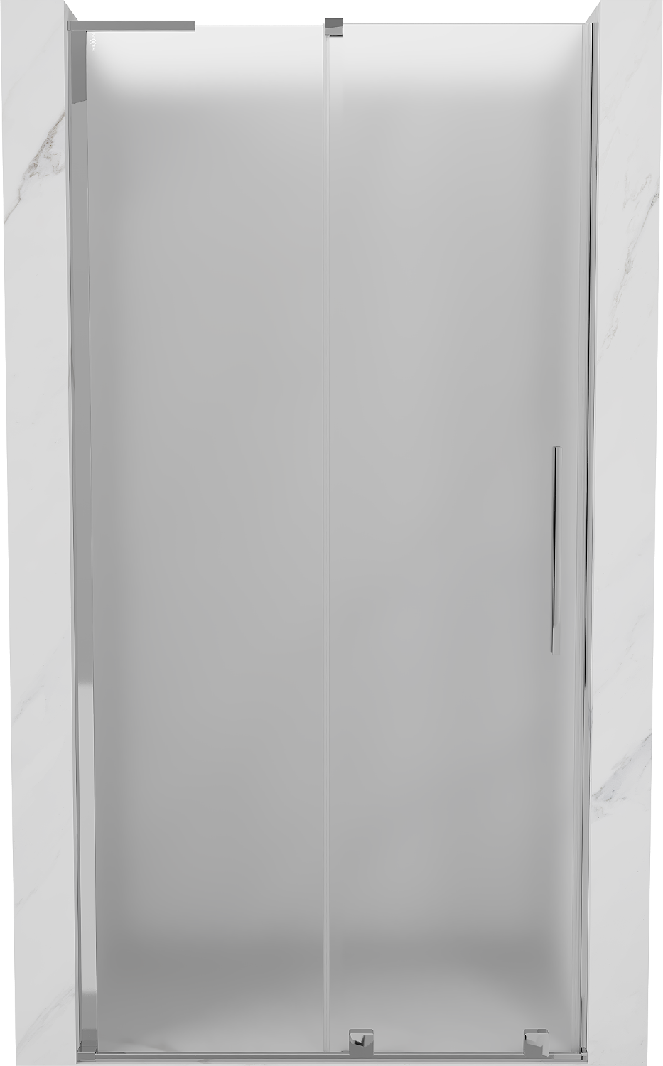 Mexen Velar L drzwi prysznicowe rozsuwane 120 cm, szron, chrom - 871-120-003-31-01