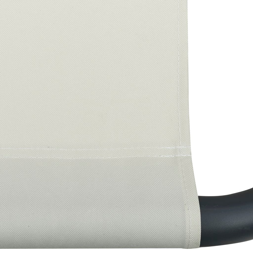 Chaise longue d'extérieur Tissu Crème - 6