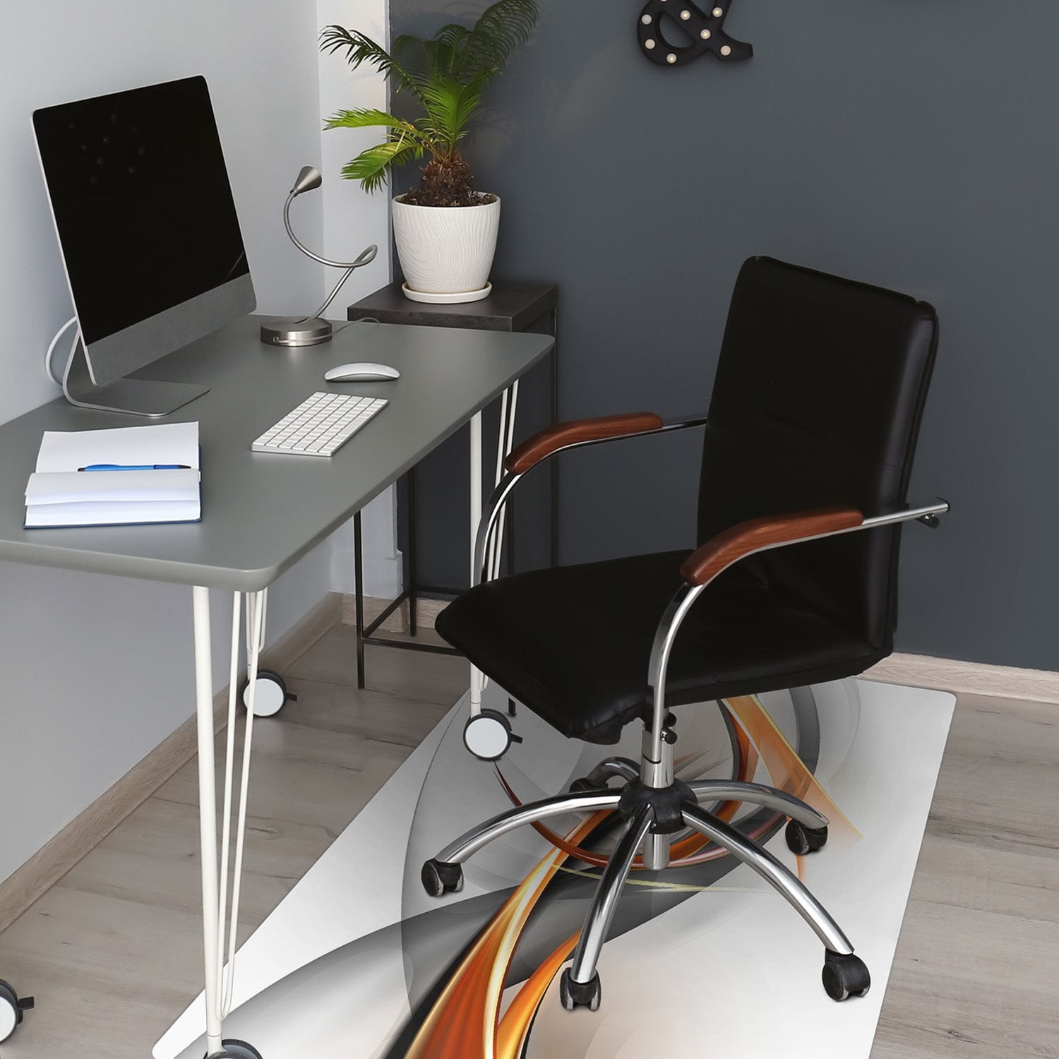Mata ochronna podłogowa pod krzesło, Pióra 140x100 cm elegancka – Tulup - 4