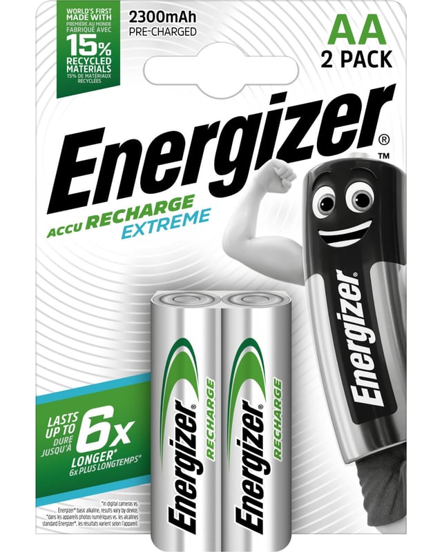 Energizer Accu Recharge Extreme 2300 AA BP2 Batterie rechargeable Hybrides nickel-métal (NiMH)