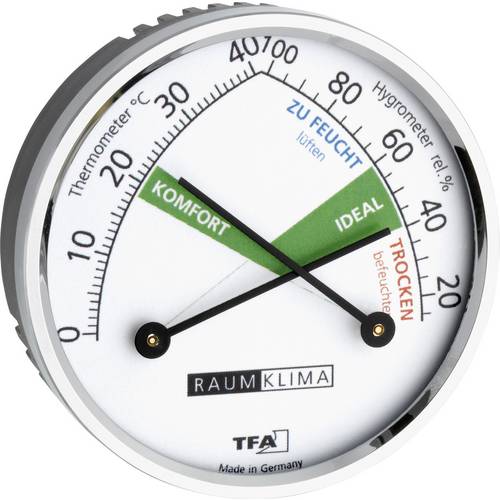 Igrometro Analogico Termoigrometro Di Precisione - 25 Cm, Bianco, Per Monitorare Temperatura E Umidità In Casa, Ufficio, Serra