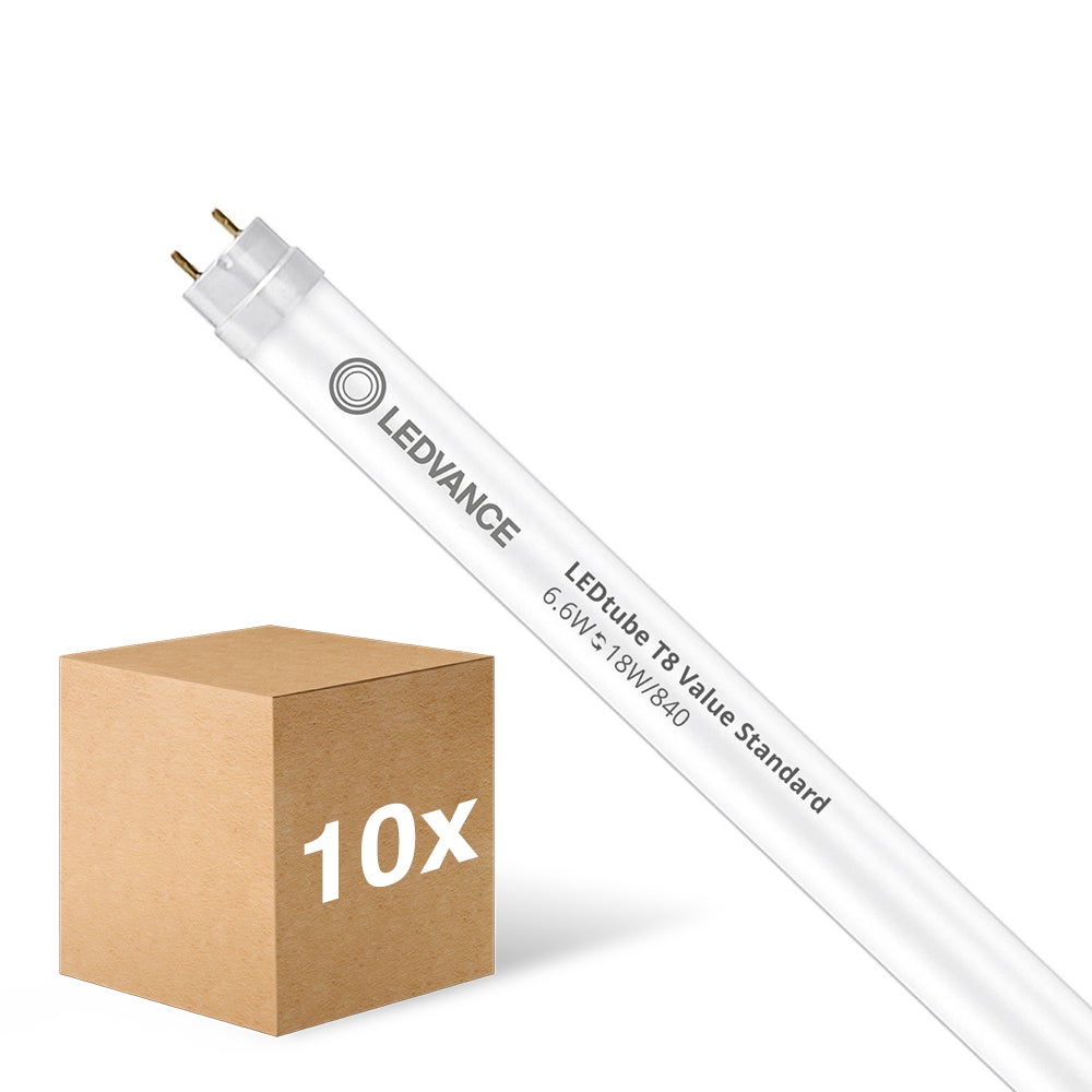 Multipack 10x Ledvance Tube LED T8 Value (EM/Direct 230V) Standard ...