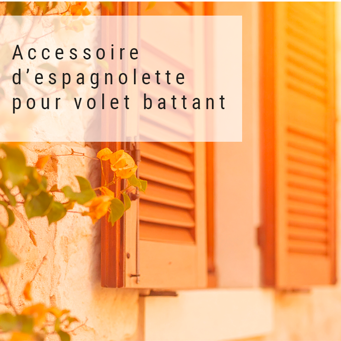 Kit d'Accessoires pour Espagnolette de Volet Battant - Fermeture Sécurité Volet & Persienne – Blanc Mat Polyamide Résistant - 4 pièces - 3