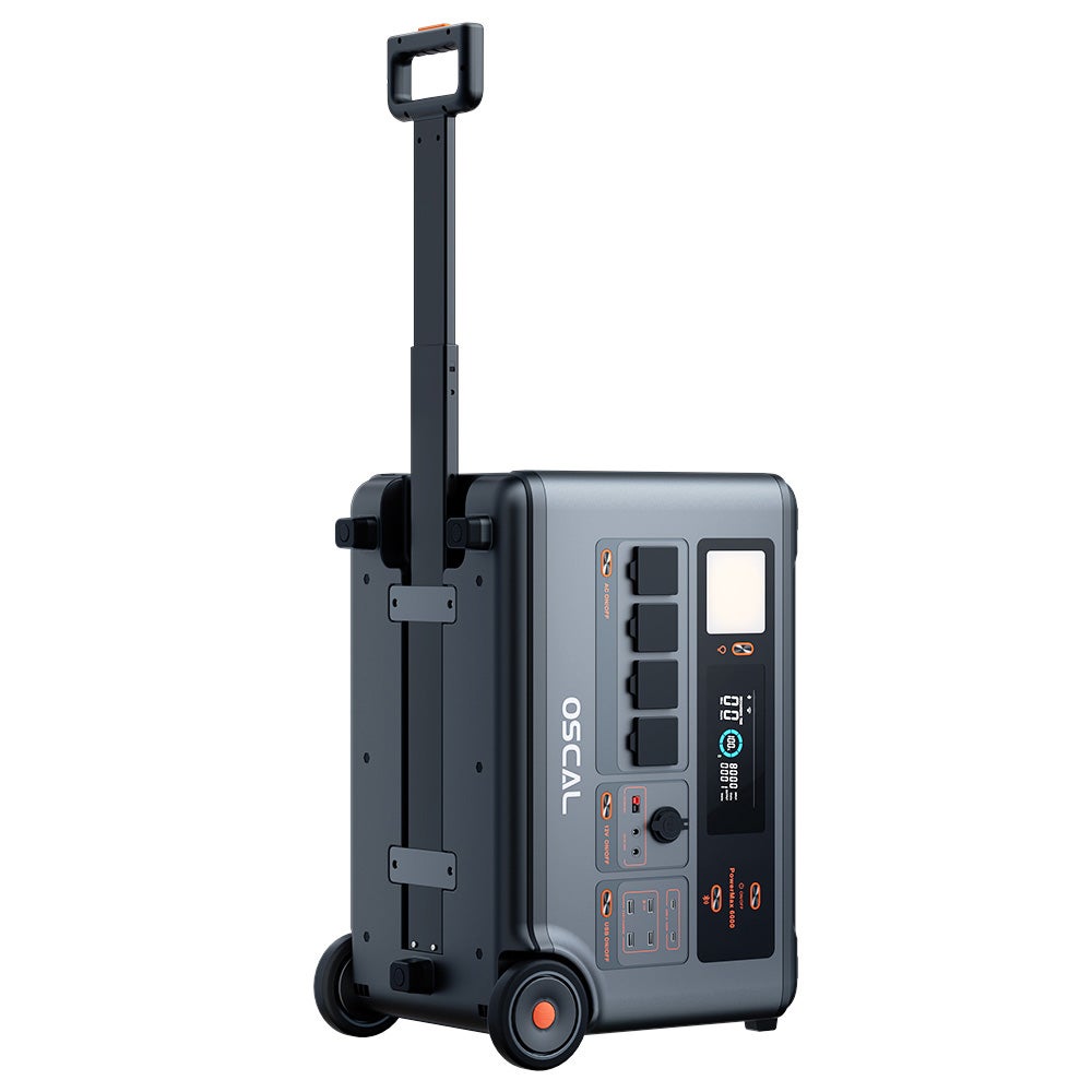 Station d'Énergie Robuste Oscal PowerMax6000 6000W, 3600-57600Wh, Double Tension 120V/240V - Prise EU - 5