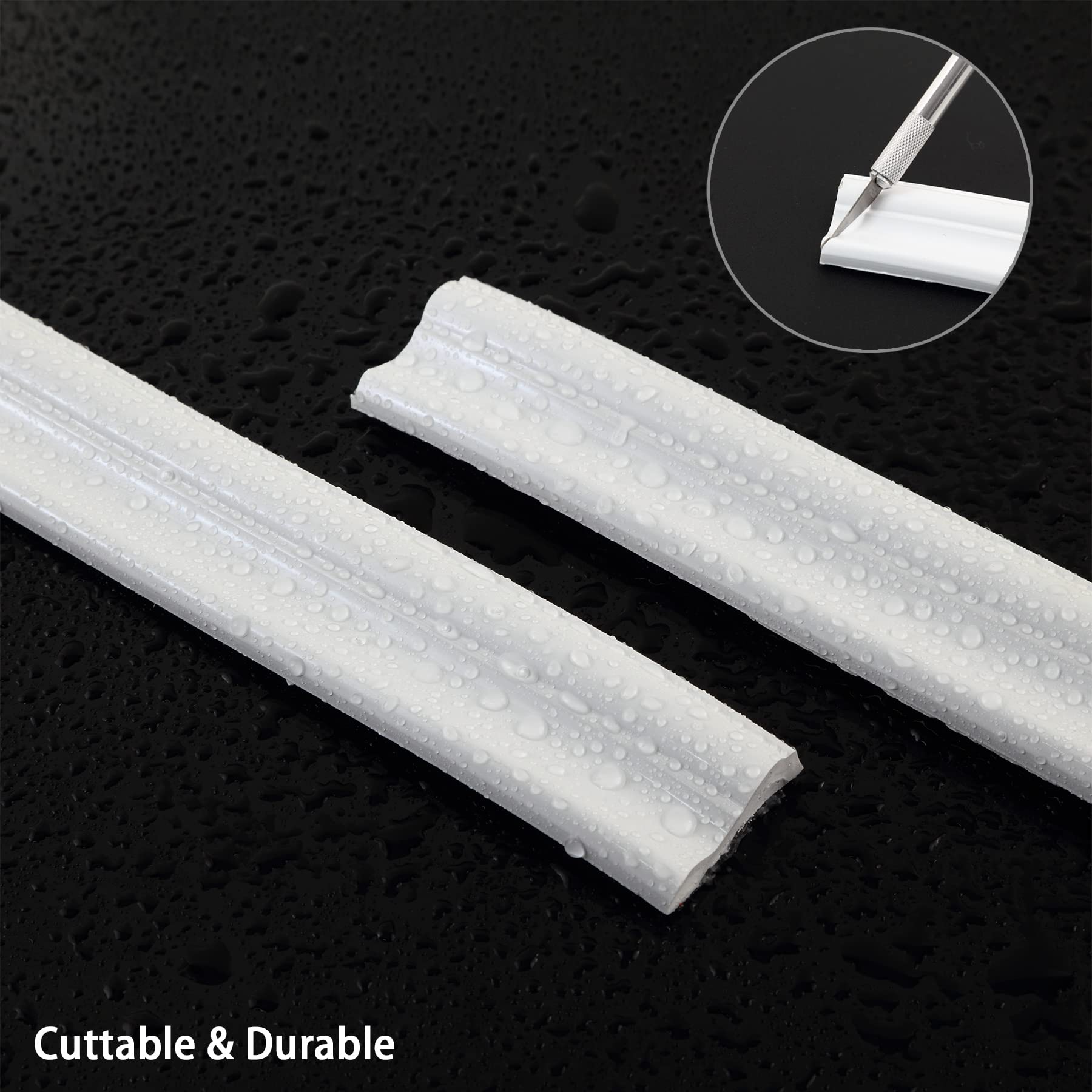 1 rouleau de 3 mètres de lignes autocollantes décoratives en PVC, bandes de bordure, adaptées à la décoration de la maison et à la protection des murs - 8